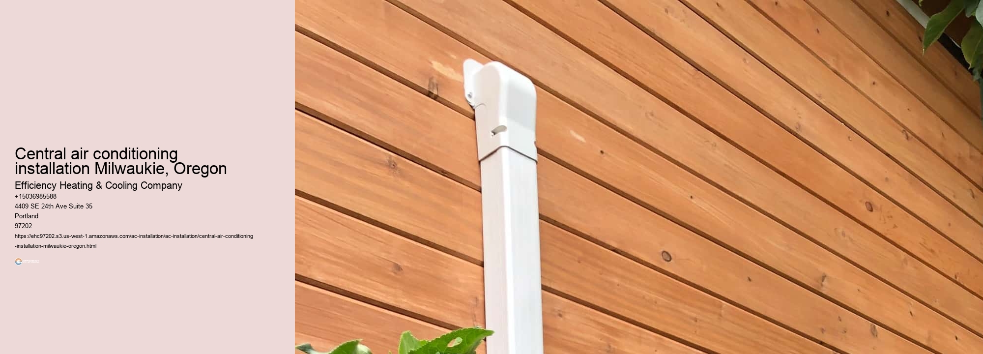 Central air conditioning installation Milwaukie, Oregon