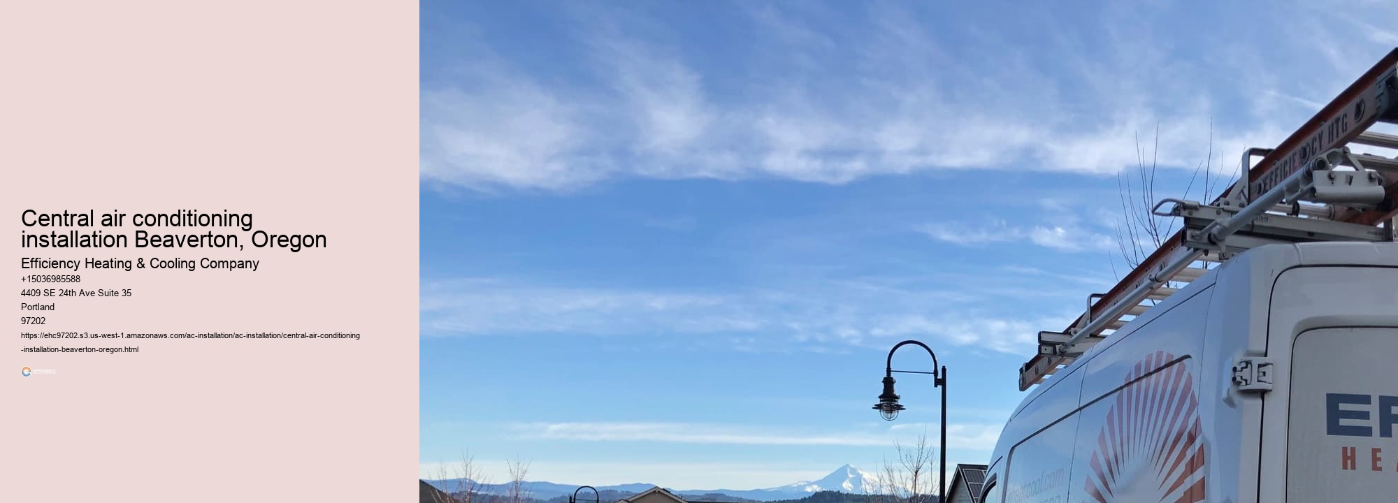 Central air conditioning installation Beaverton, Oregon