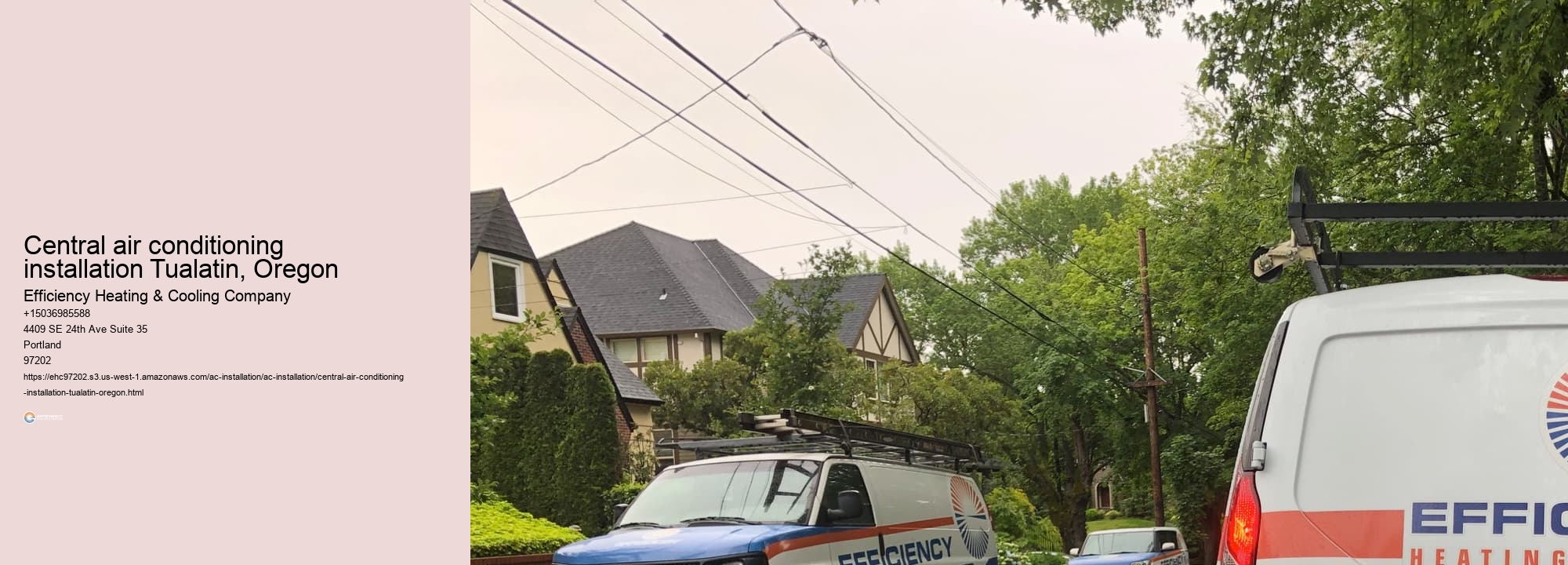 Central air conditioning installation Tualatin, Oregon