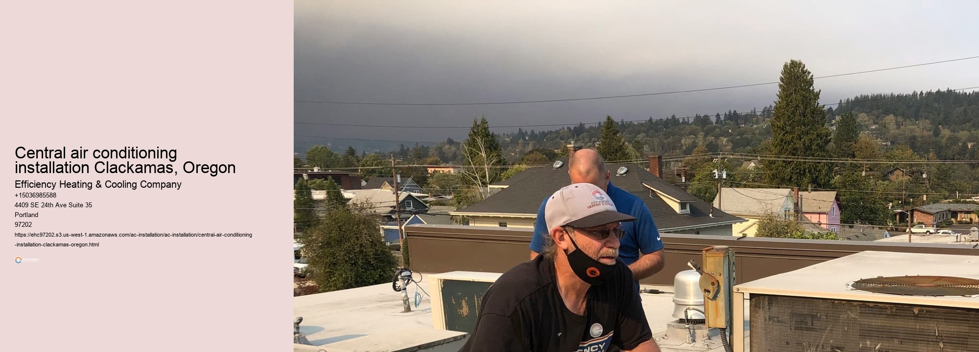 Central air conditioning installation Clackamas, Oregon